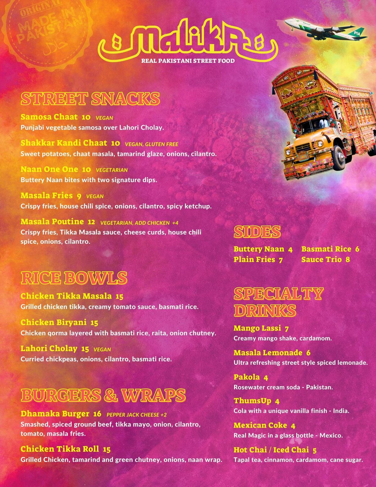 Malika Pakistani / Indian Restaurant in Mt. Pleasant, Charleston, SC