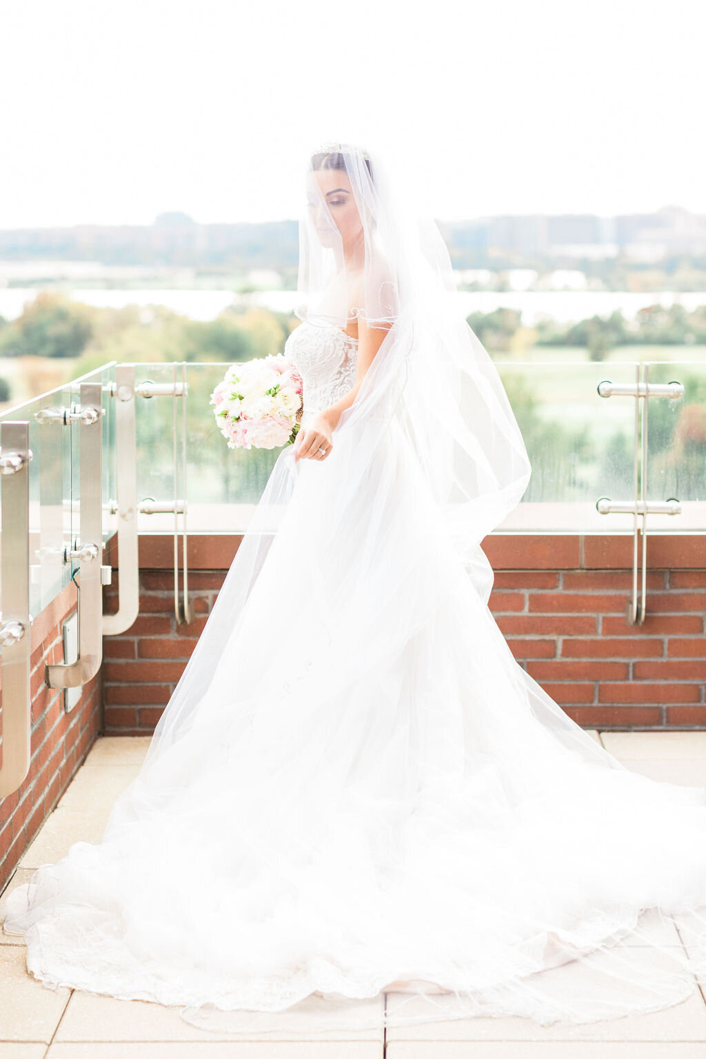 rooftop bridal session