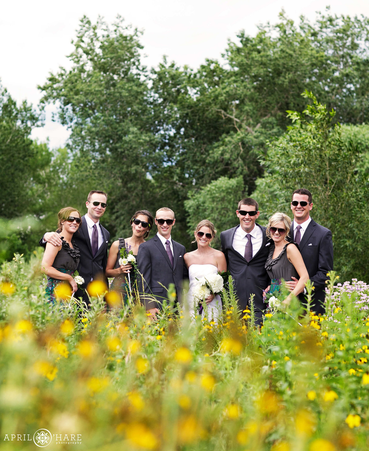 Fun Wedding Party Photography in Denver Colorado Chatfield Farms