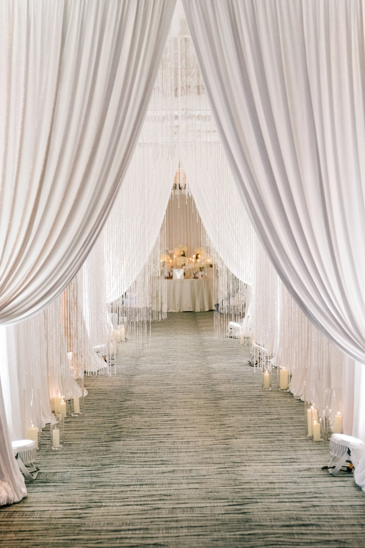 white-gold-luxury-wedding-entrance-draping