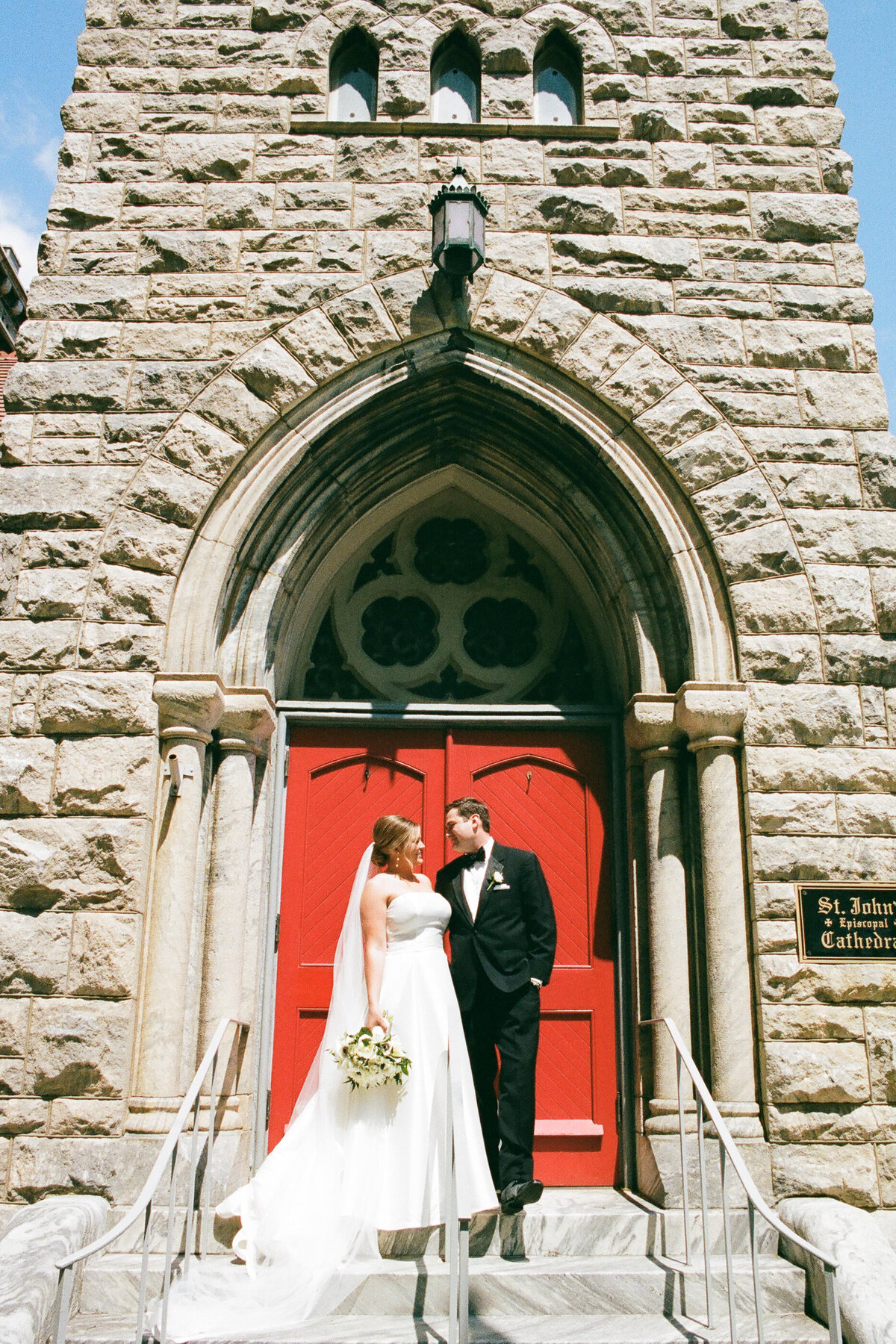 Paige and Tommy Wedding - Film - The Press Room and St. Johns Cathedral - East Tennessee and Destination Wedding Photographer - Alaina René Photography-158