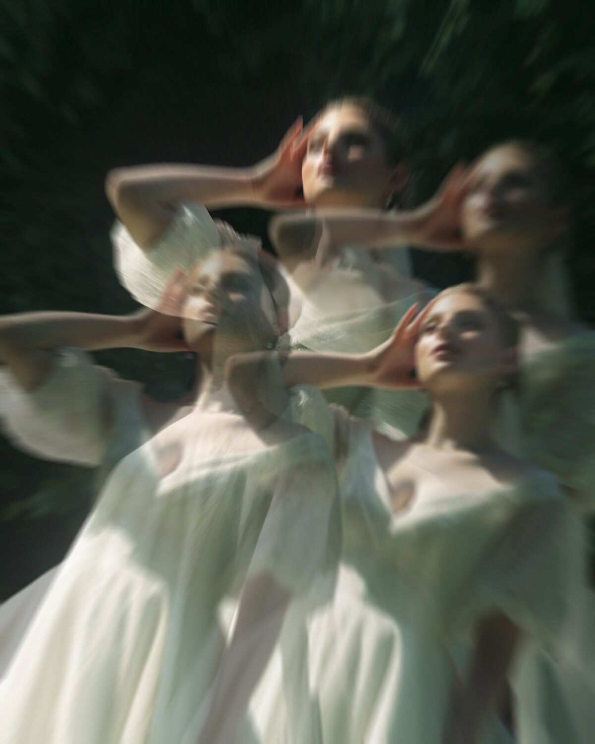 A stunning profile portrait of a modern bride