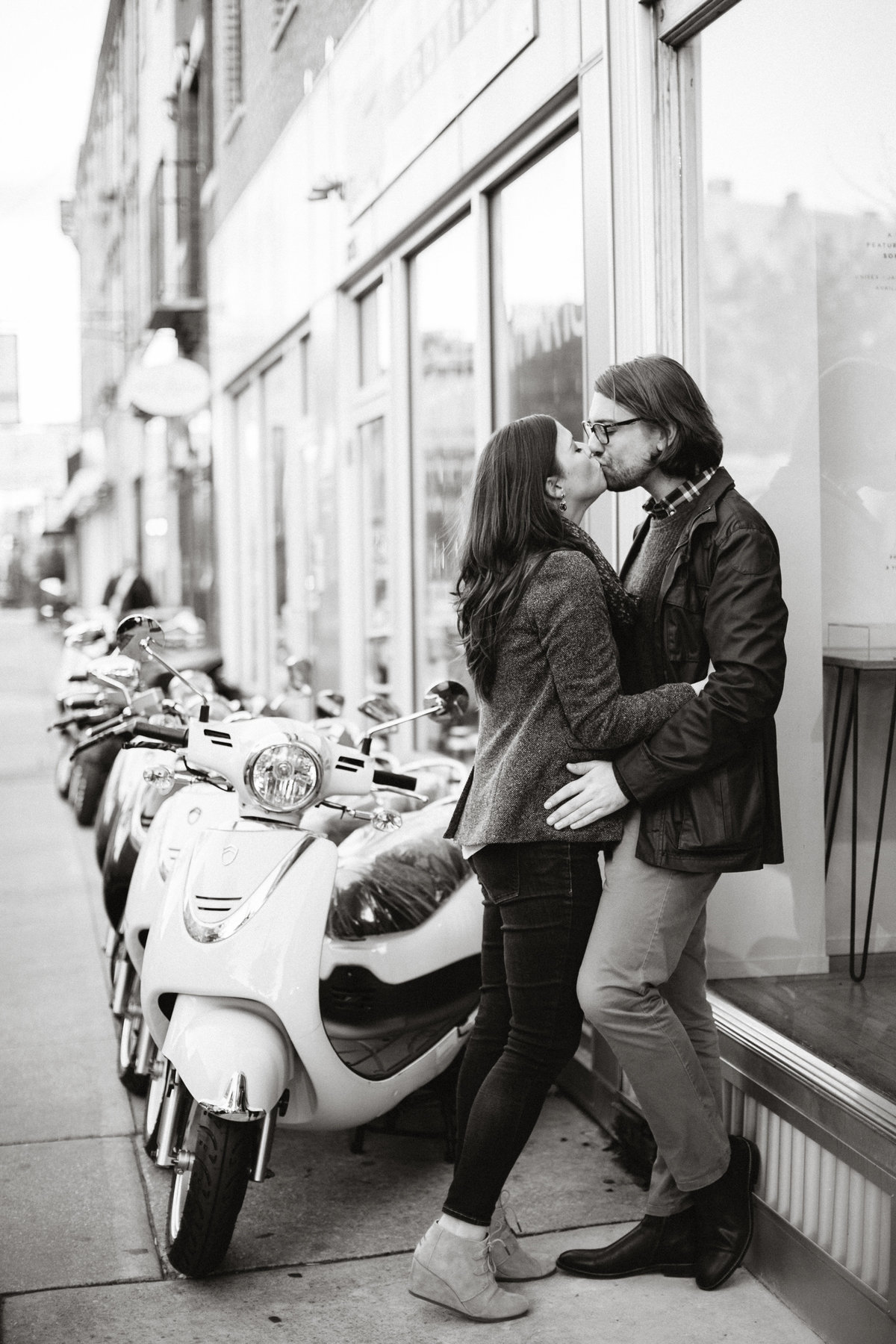 East Passyunk engagement session, photographed by South Phialdelphia's Sweetwater Portraits.