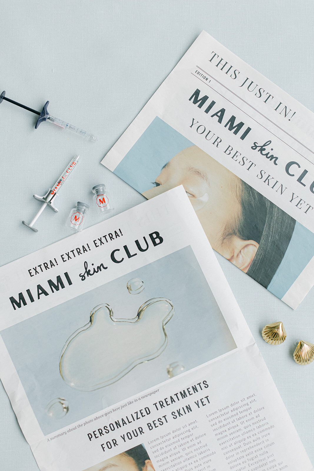 Professional branding session for a luxury skincare company in Miami, FL