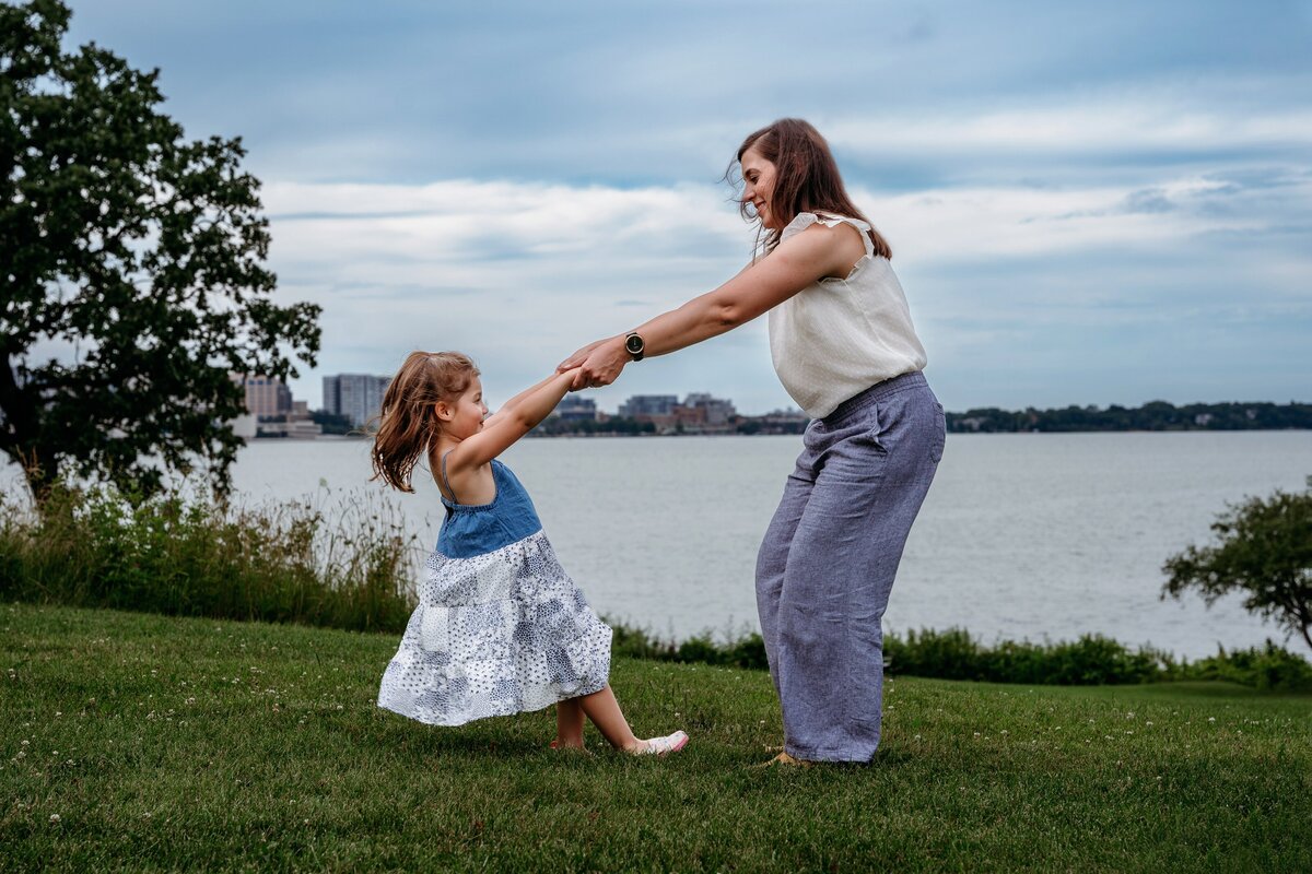 Mother and daughter lakefront McKennaPattersonPhotography