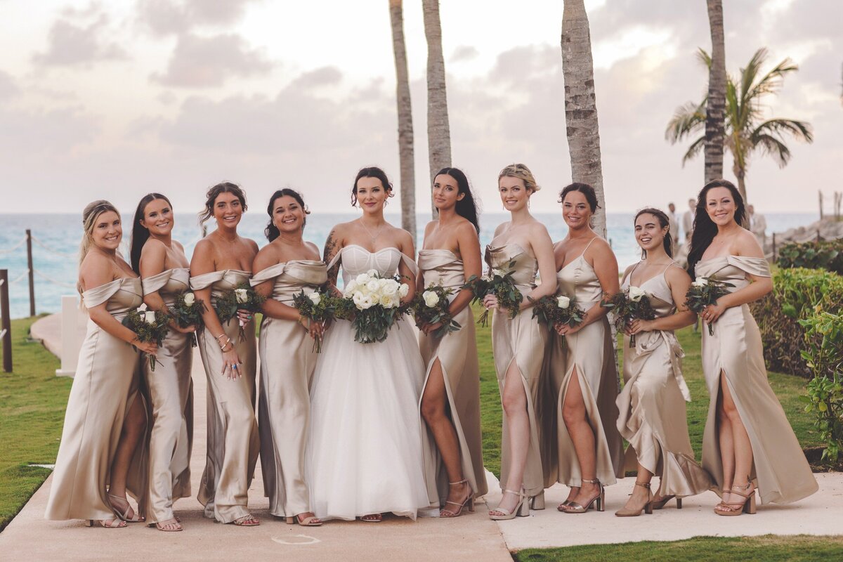 Bridesmaids at Hyatt Ziva in Cancun wedding