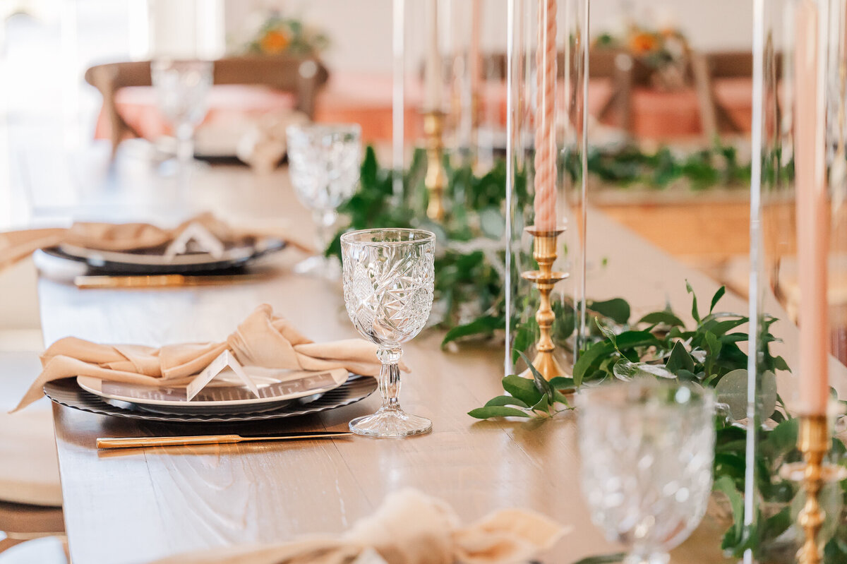 Warm wedding tablescapes by JoLynn Photography, a North Carolina wedding photographer