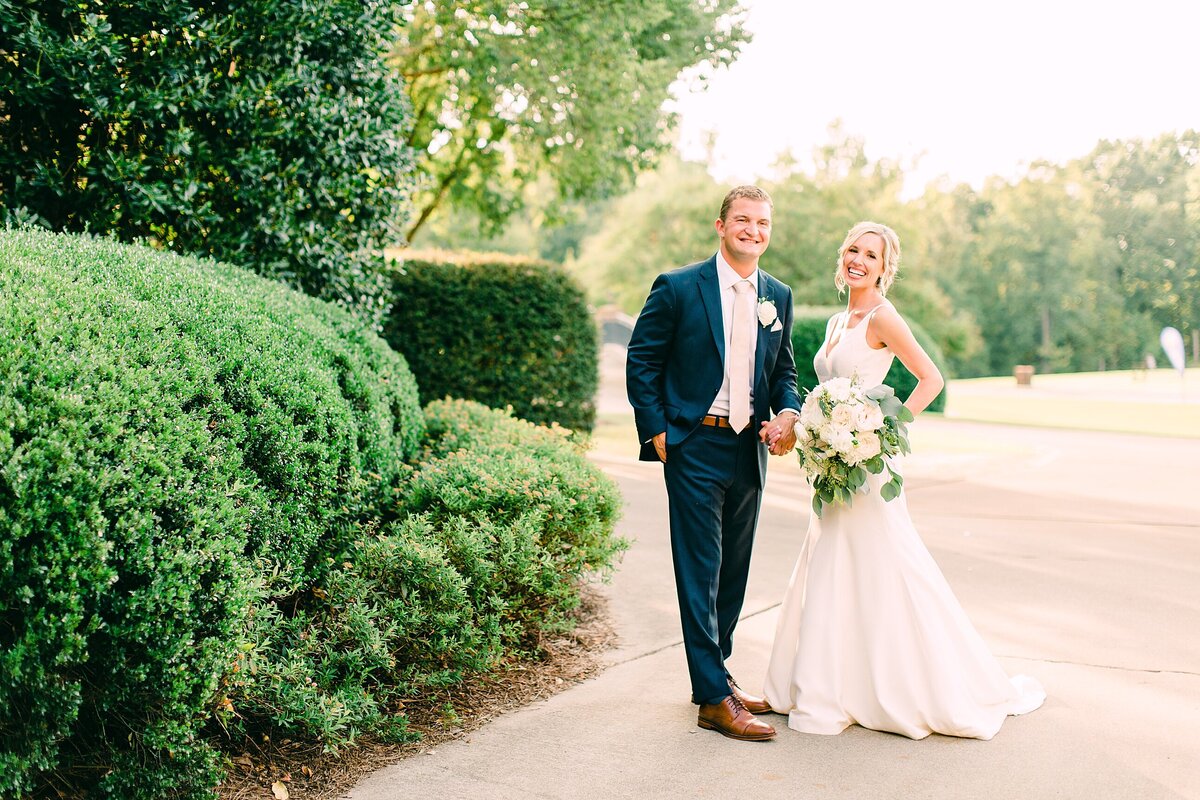 Bride and groom photography at a country club in Charlotte nc
