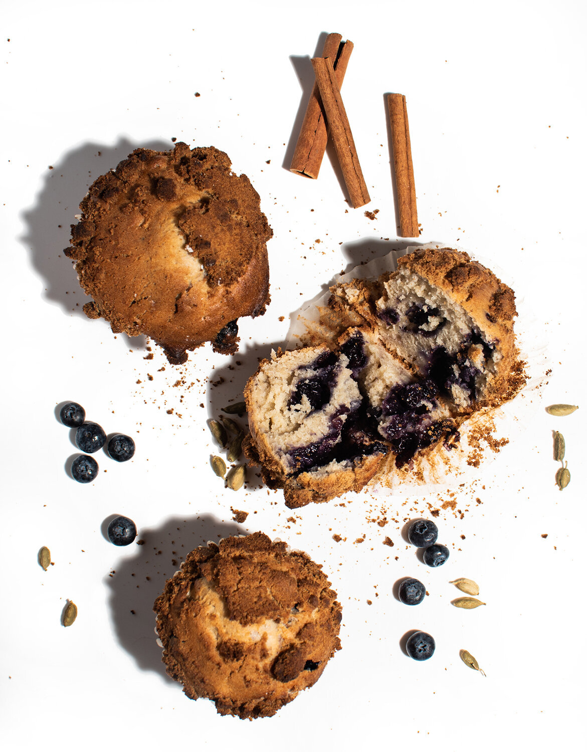 vegan blueberry muffin photography los angeles