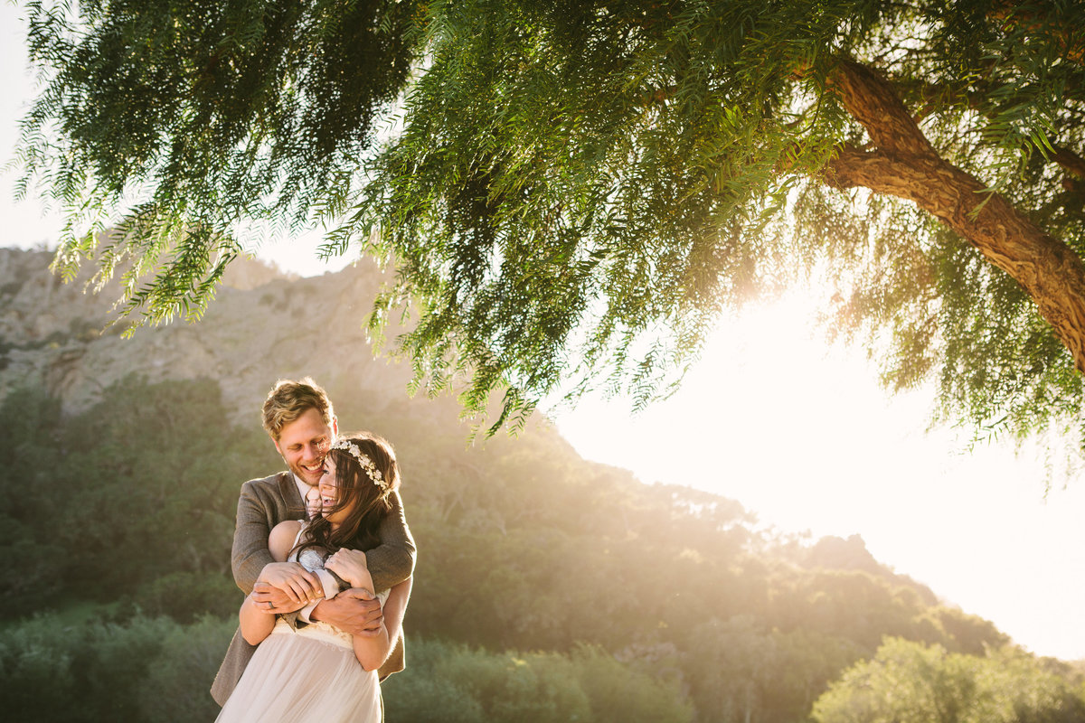 Happily married couple at Holland Ranch in San Luis Obispo, CA