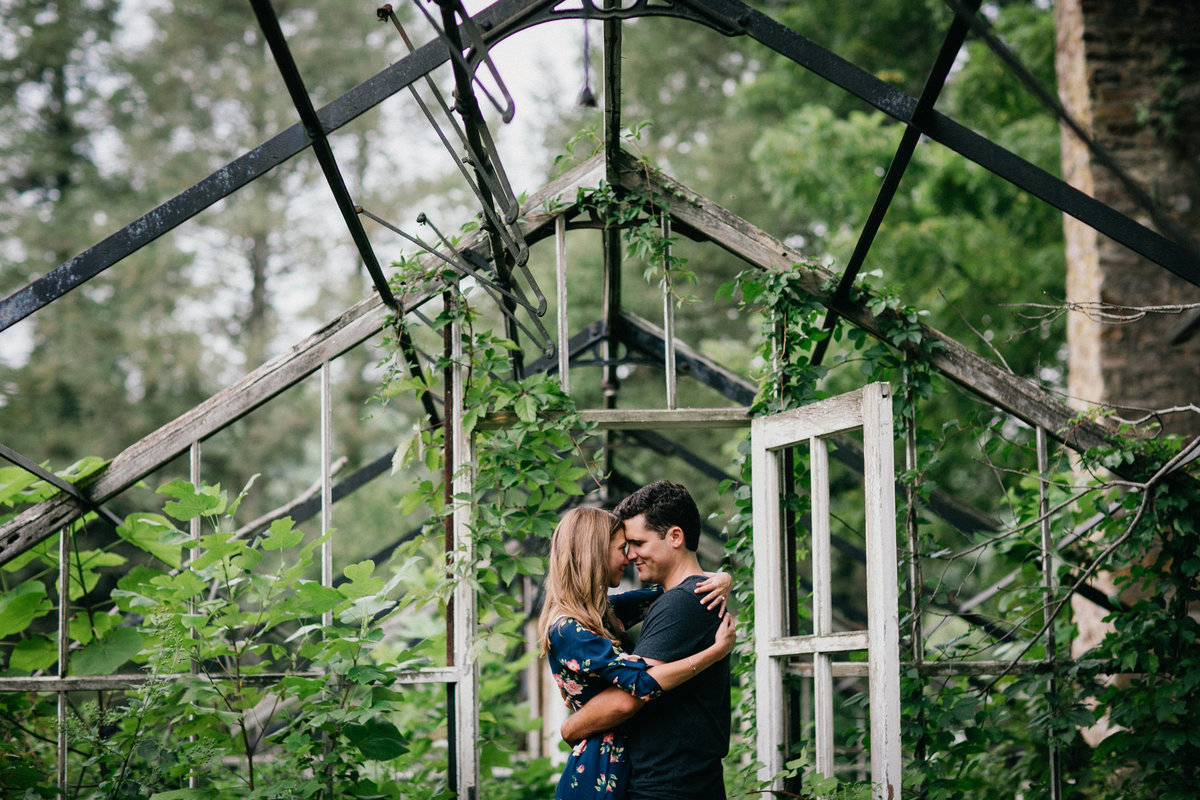 Philadelphia couple photographed in Villanova for their outdoor engagement session.