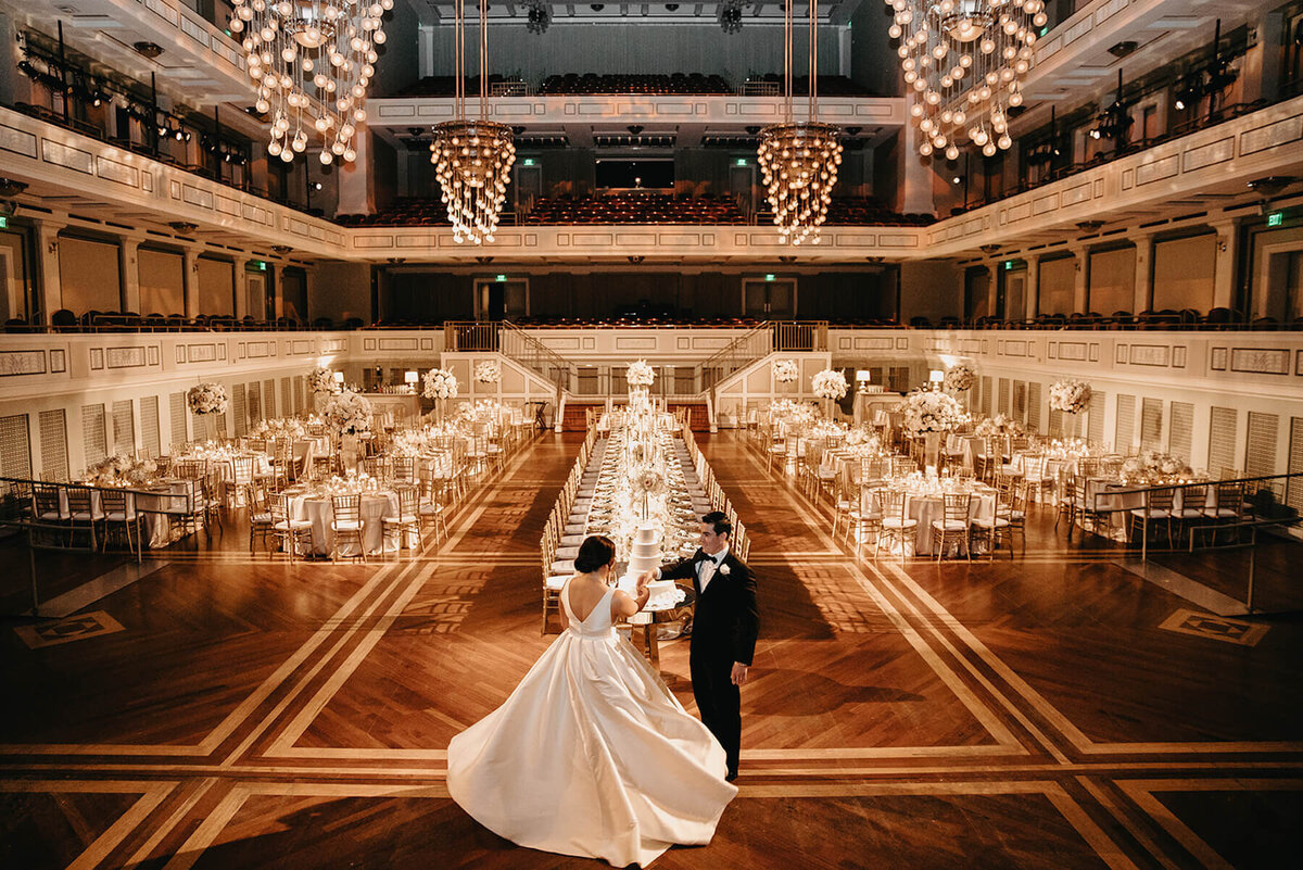 bride and groom first dance at Nashville Symphony Center