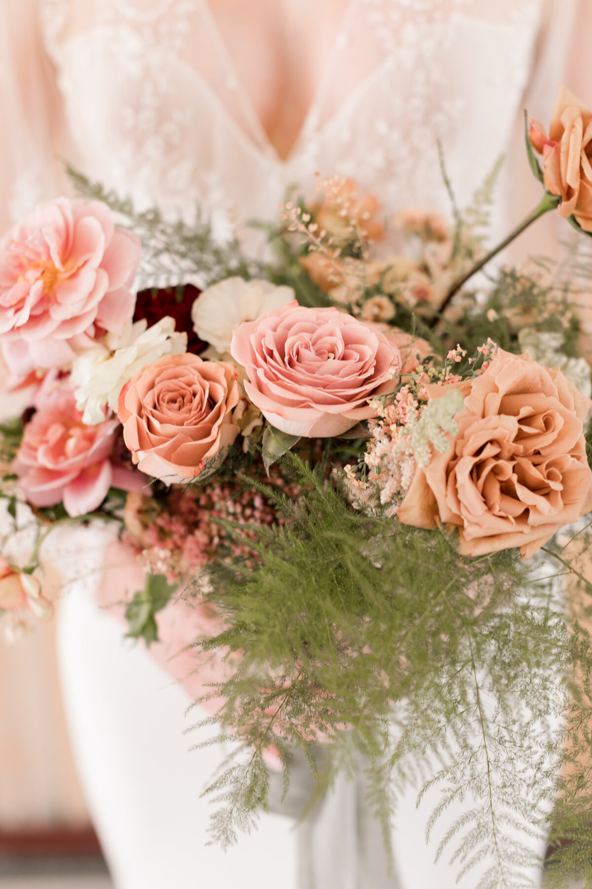 pink and mauve bridal bouquet