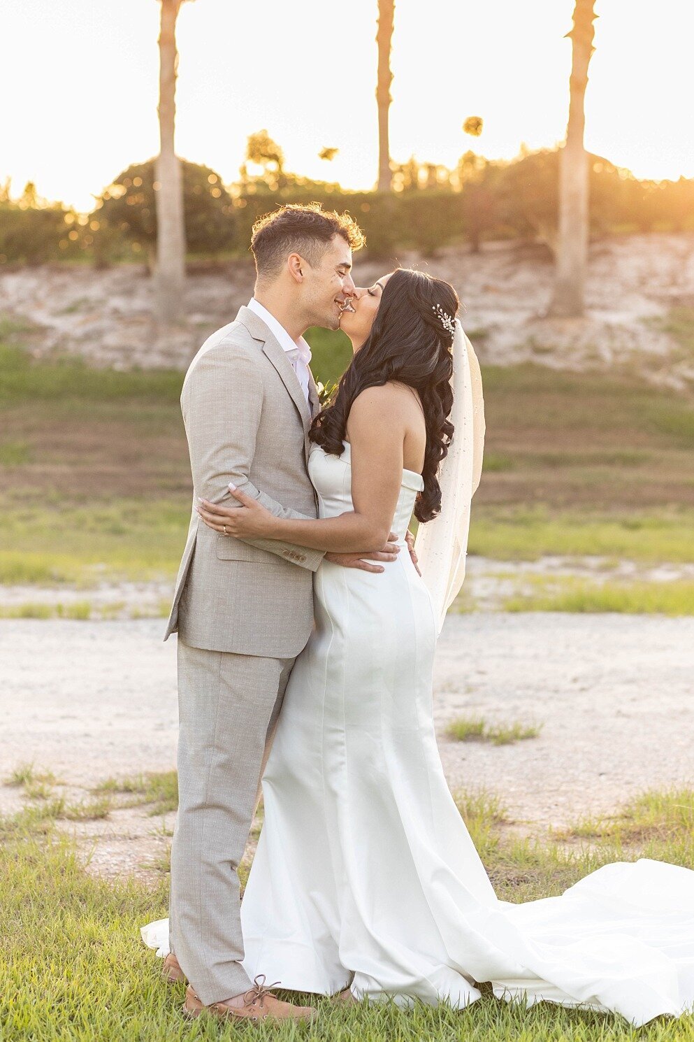 atlanta ga wedding photographer bride and groom sunset portrait