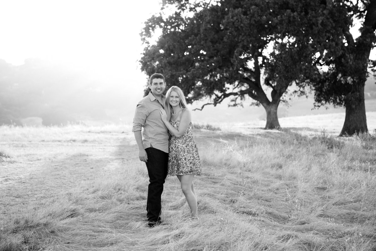 Black and White Engagement Photography at the Westwind Community Barn in Los Altos Hills Bay Area California
