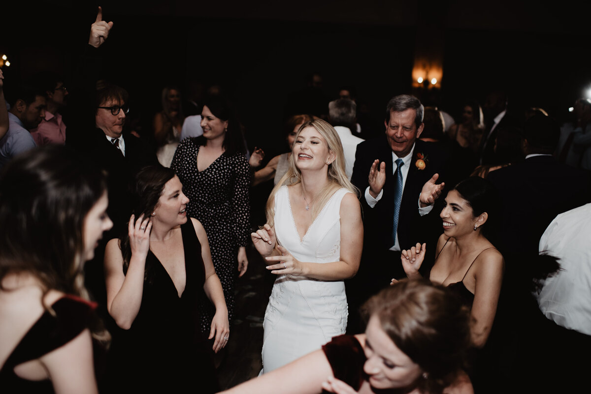 Photographers Jackson Hole capture bride celebrating with guests