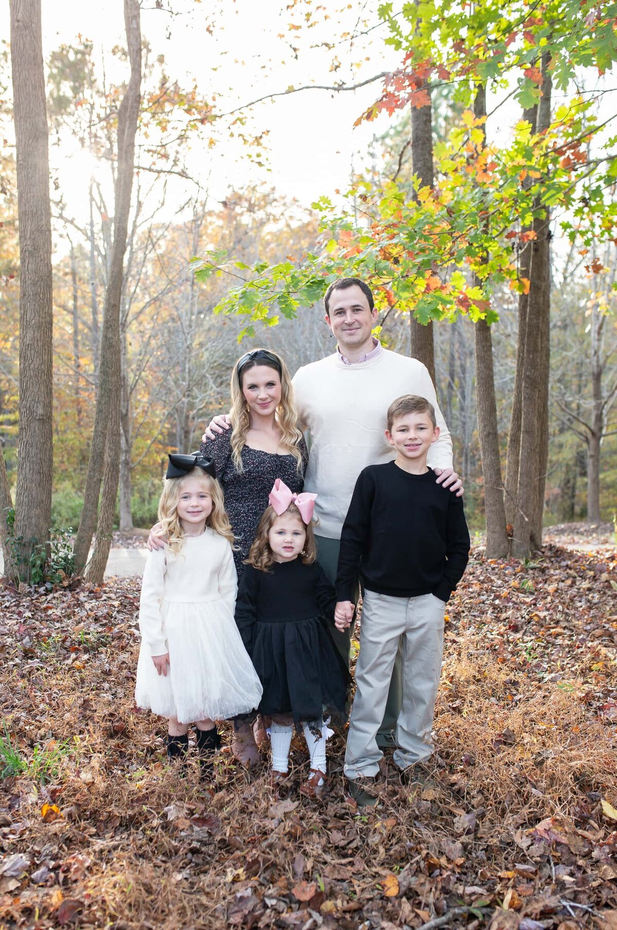 Family photographer. Fall family photo session in Wake Forest, NC.