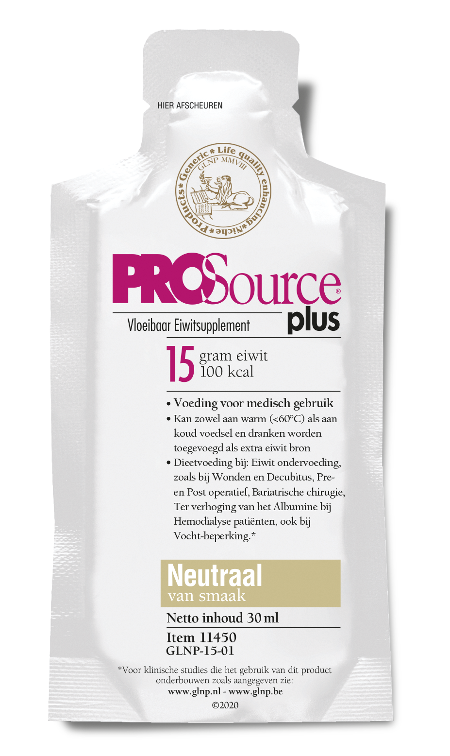 prosource plus sachet neutraal 2020 leeg