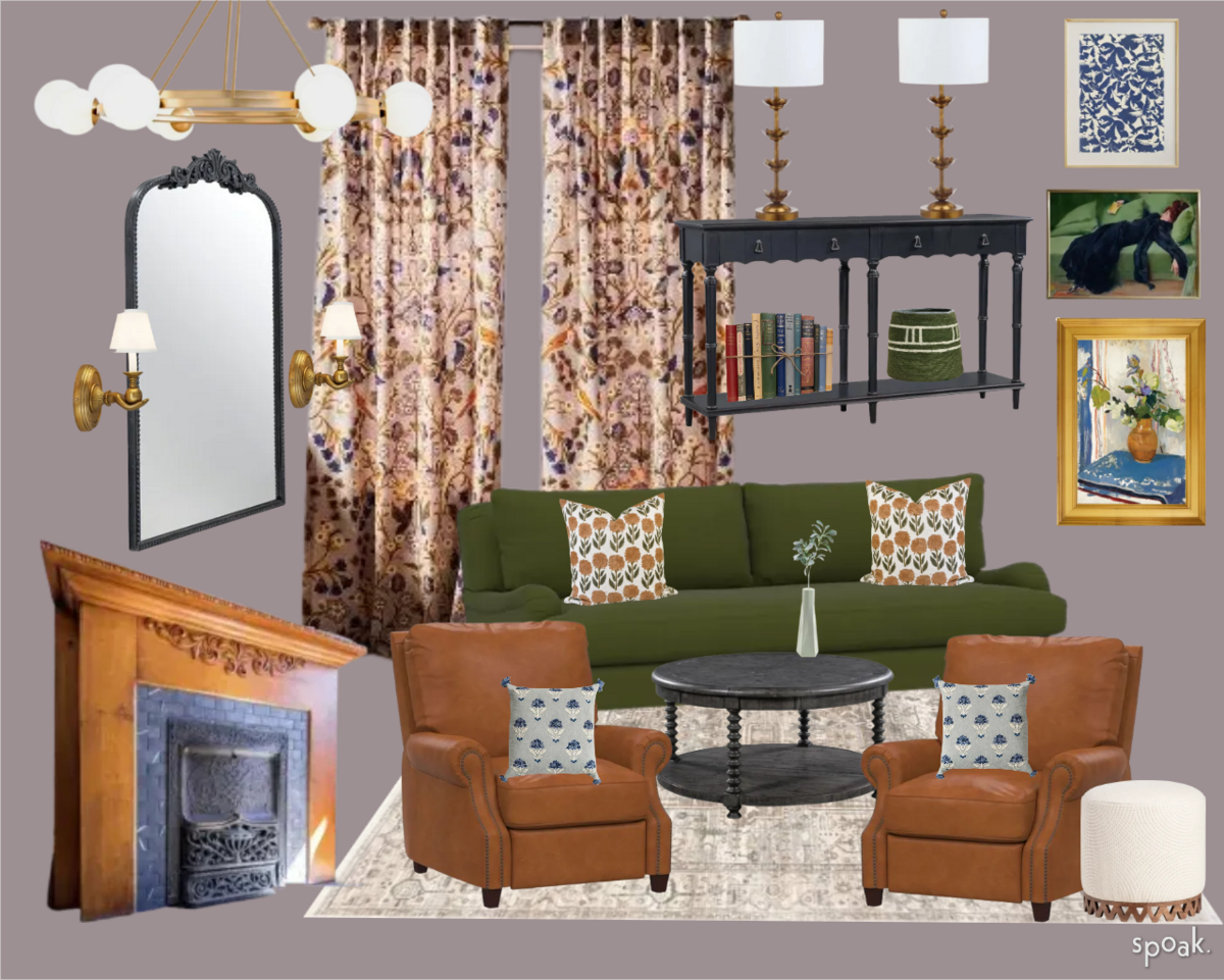 Historic Cozy Living Room Mood Board by BonBoni Interior Design in St. Louis