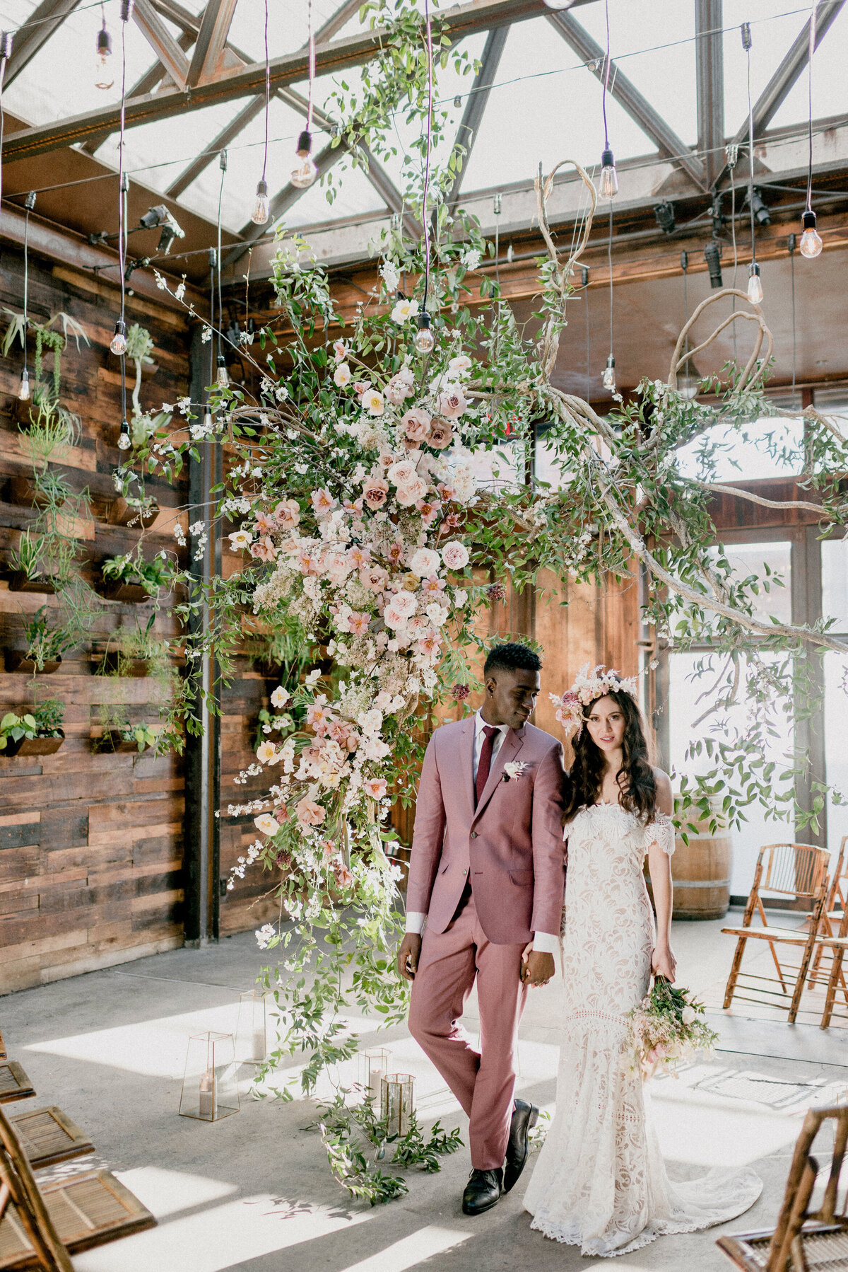Faye Fern Creative | Wedding Design, Planning + Production | Brooklyn Winery Wedding | Floral Ceremony Arch