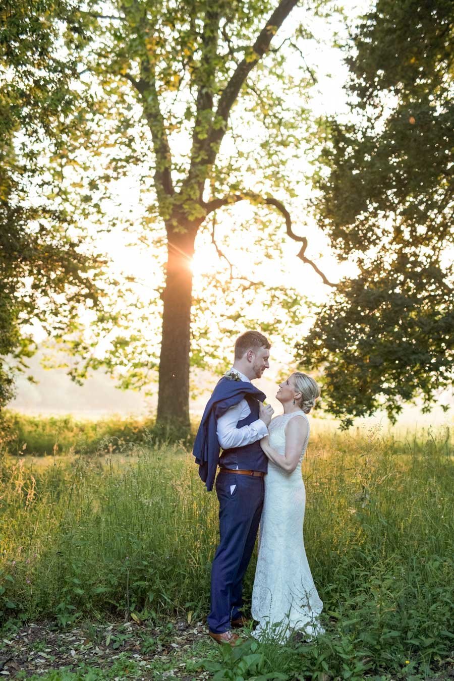 Sunset wedding photography at Rockbeare Manor Exeter