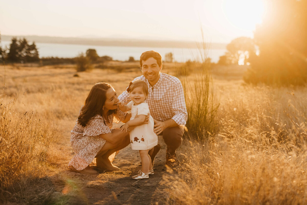 Gorgeous Seattle family in the golden evening light