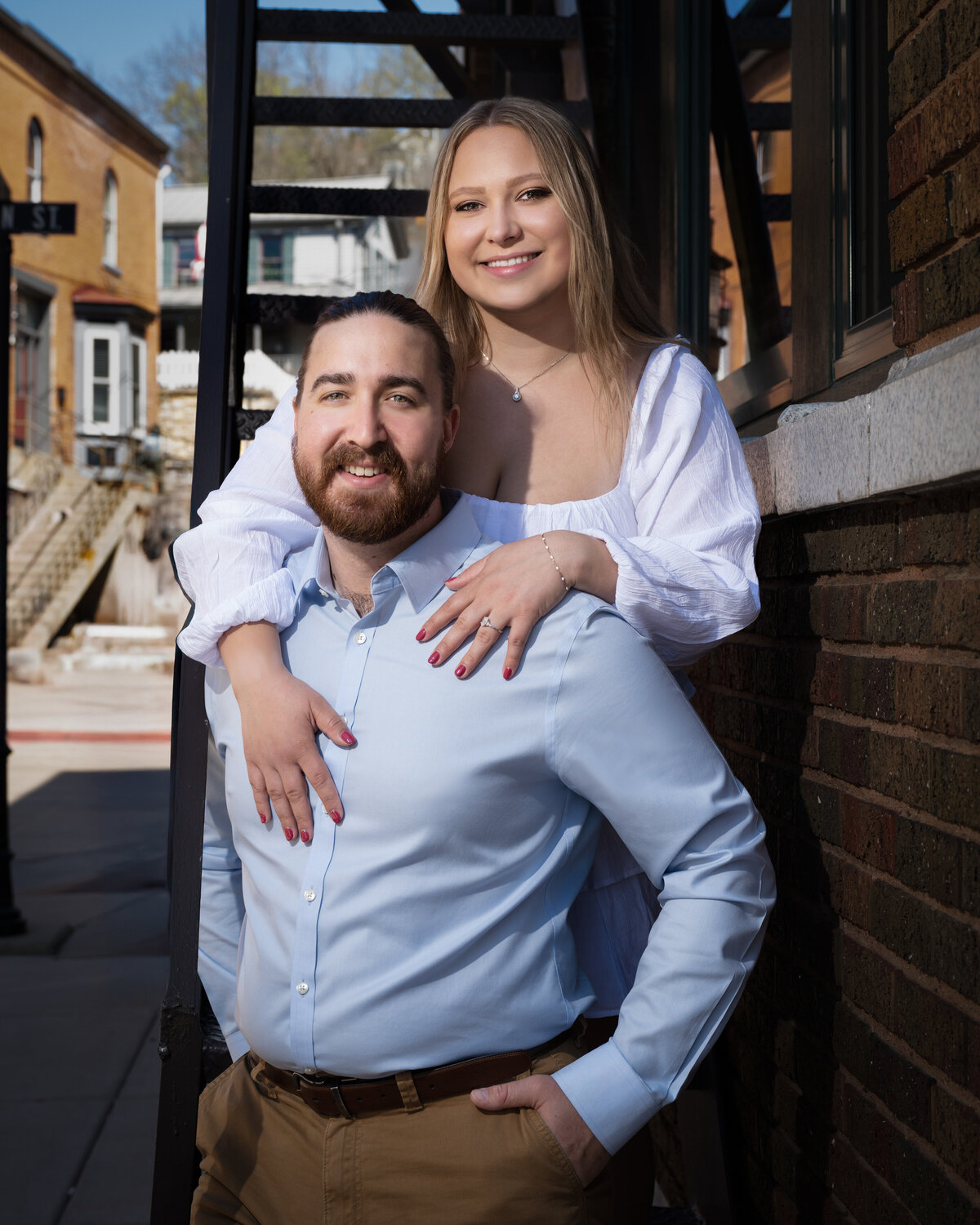 on location engagement Portrait Photography at Amy May Photography