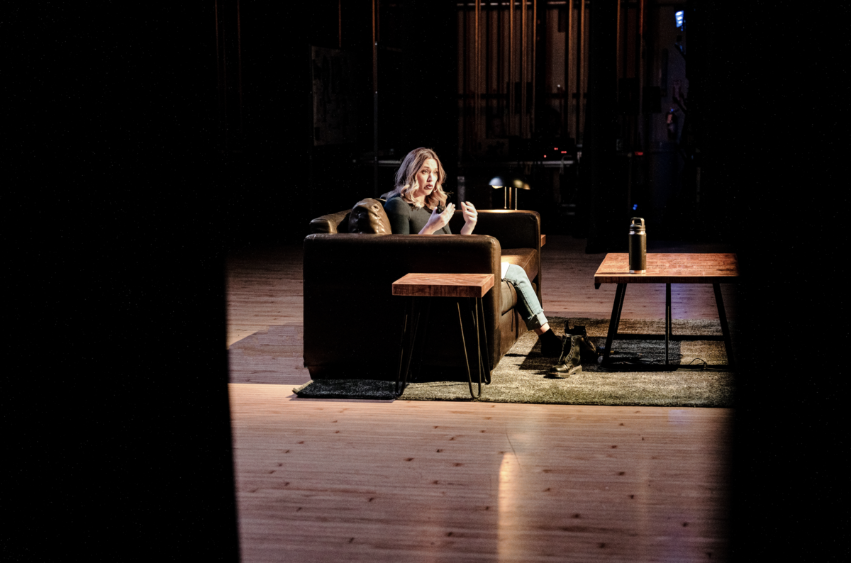 Ashley Flowers on stage during The Deck Investigates tour