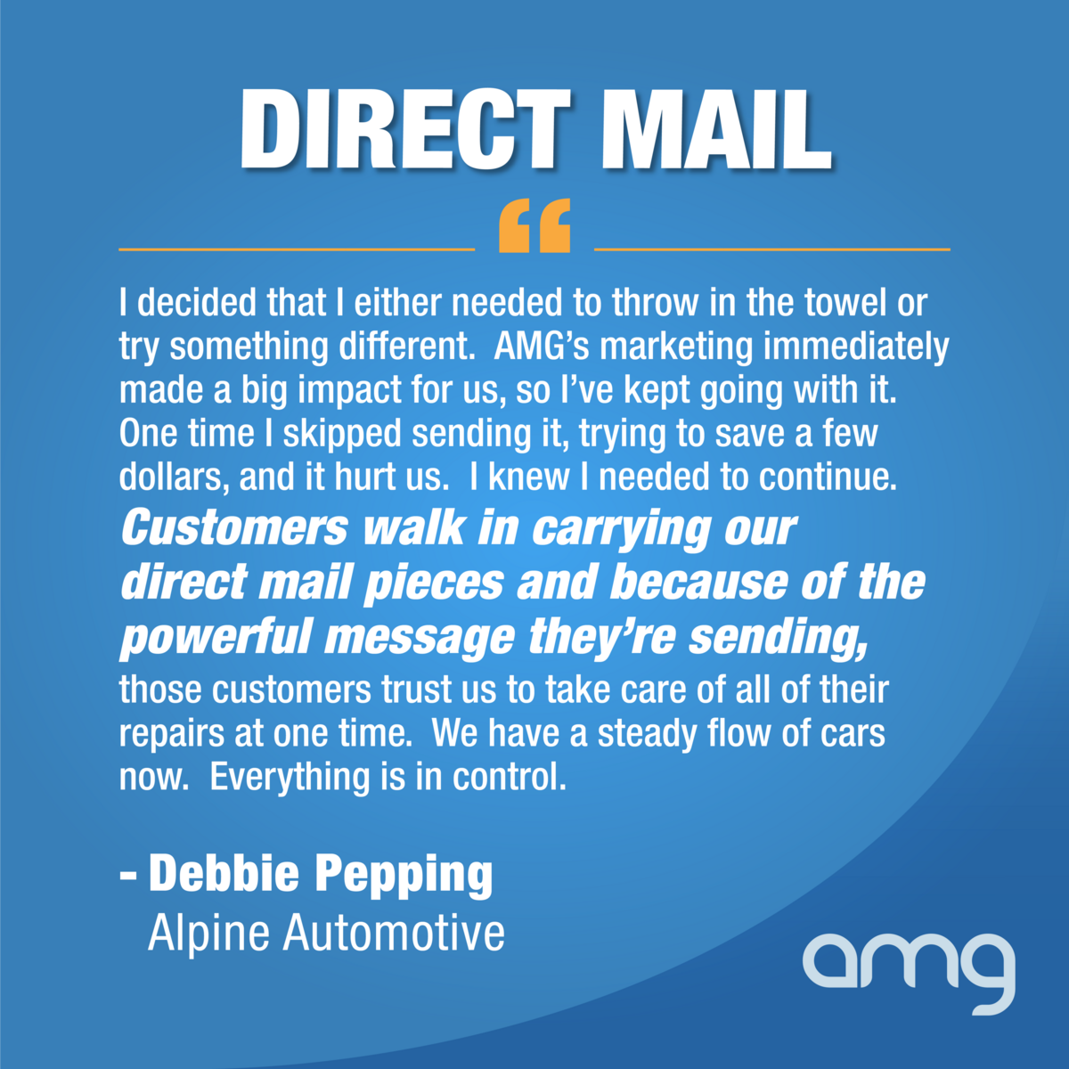 AMG Testimonial DM Alpine Auto