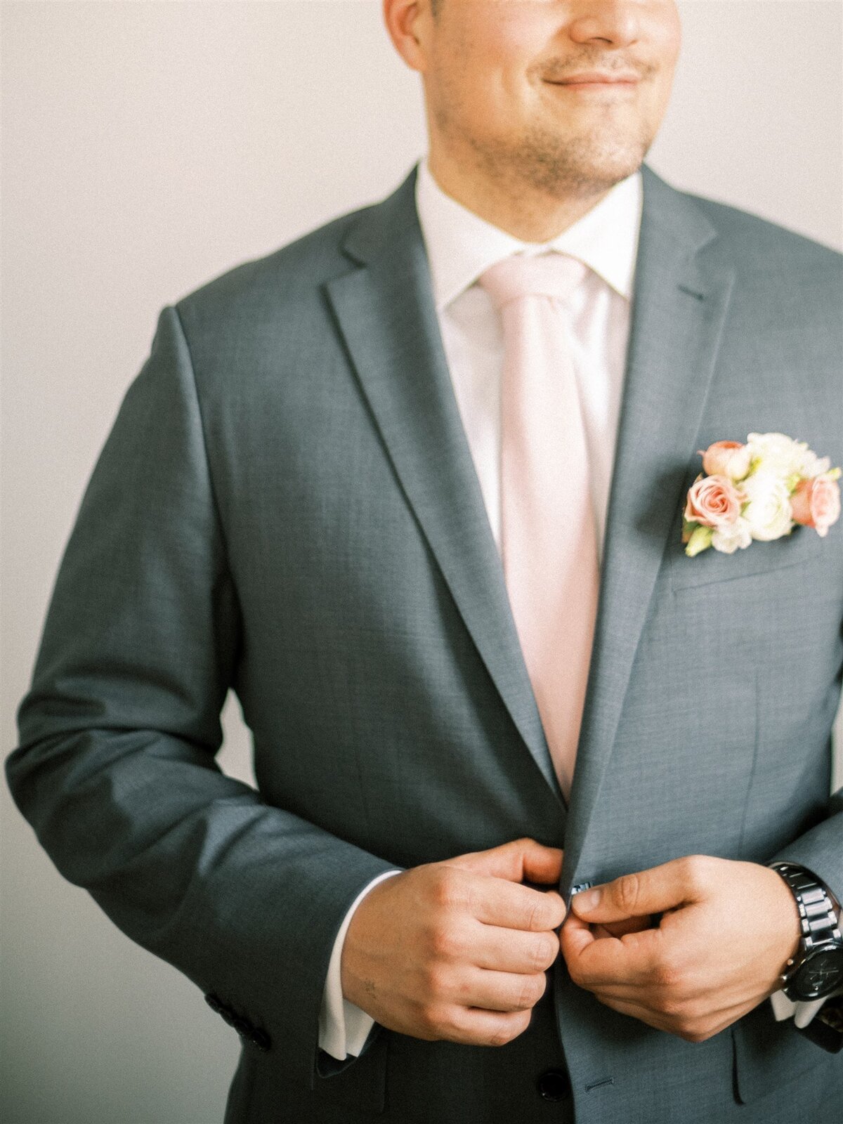 Groom with Suit Jacket for Micro Wedding
