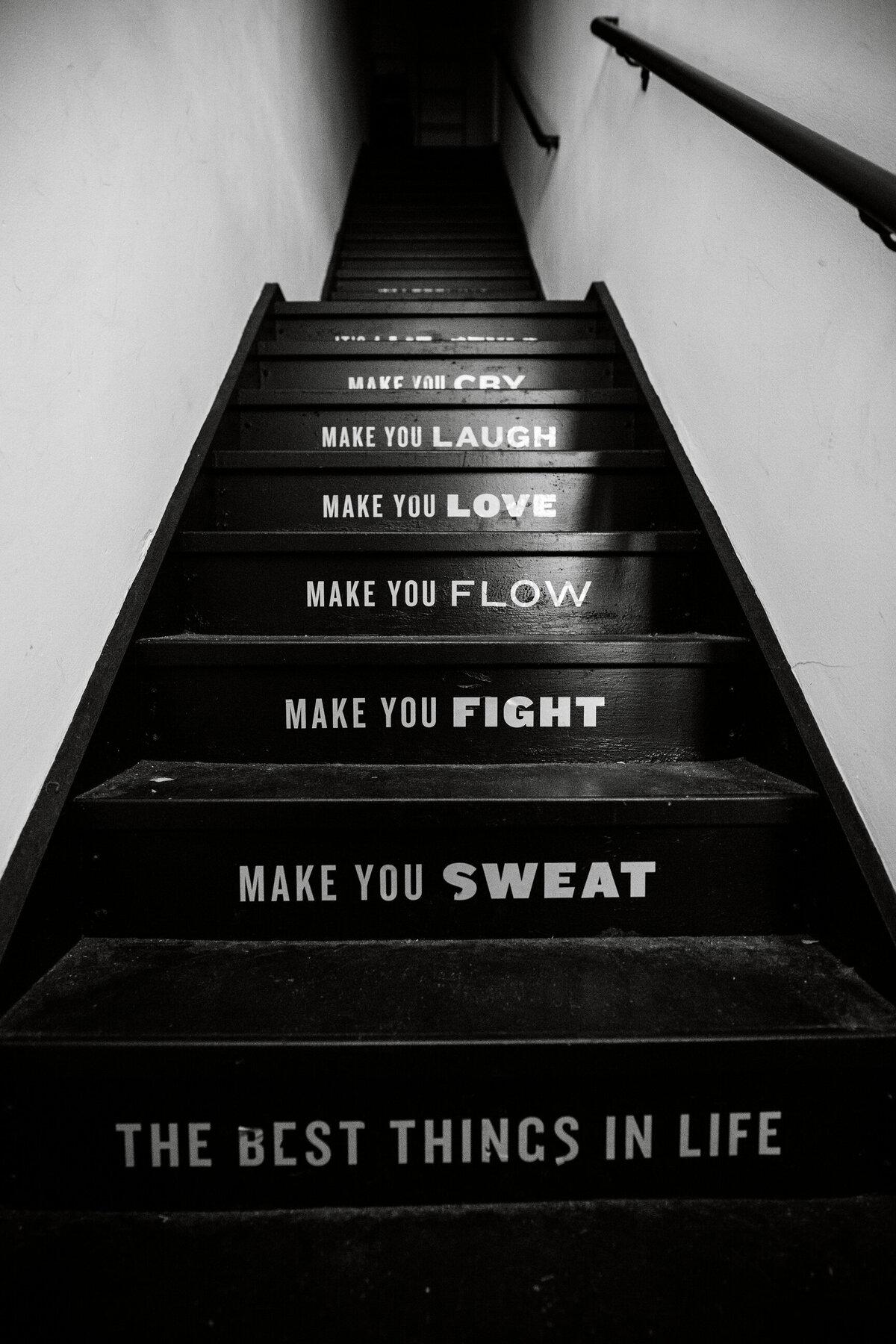 stairs with words