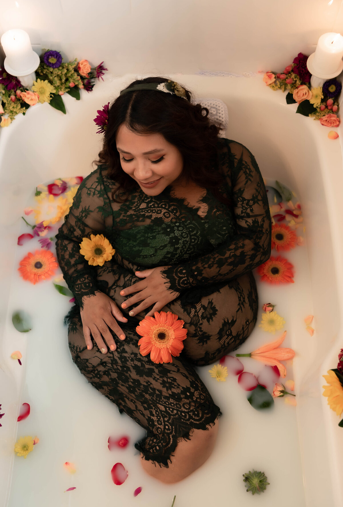 maternity milkbath photography Wilmington, DE