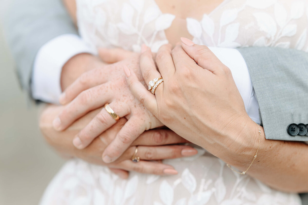 Okanagan Wedding Photographer detail shot of hands & wedding rings