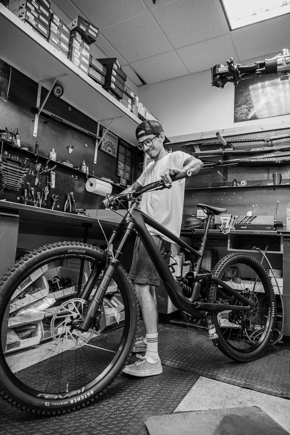bike shop truckee branding session