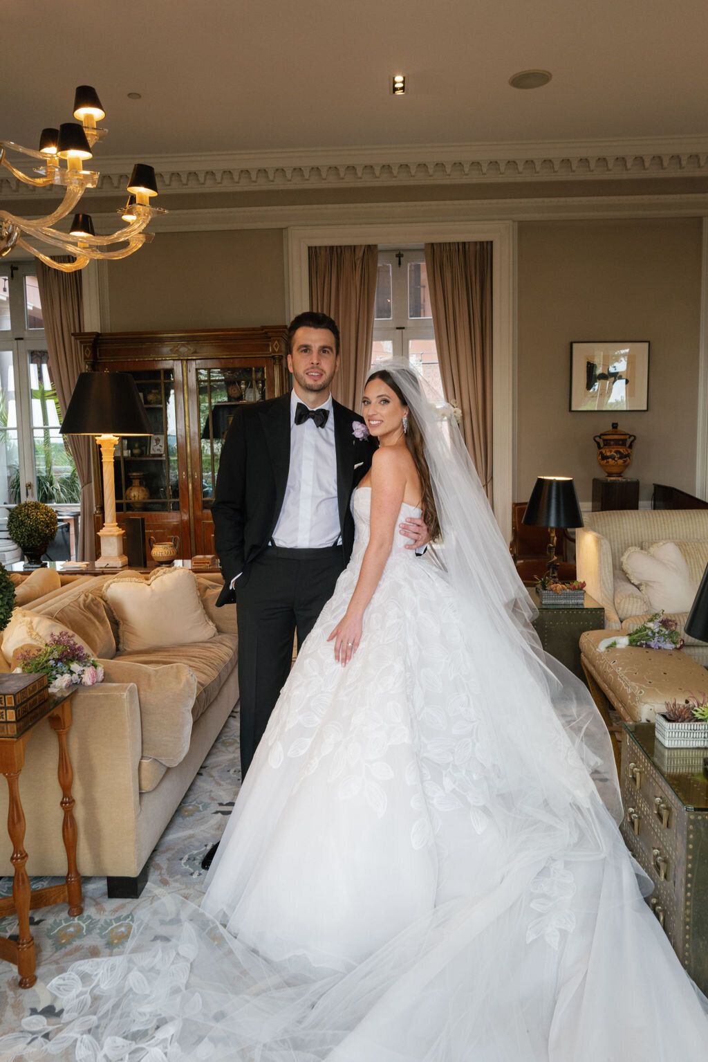 Bride and Groom Portraits at Glenmere Mansion Wedding