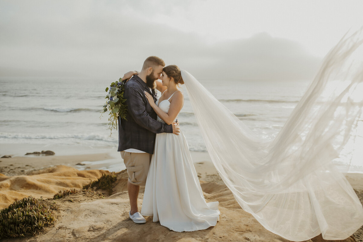 Southern California beach elopement