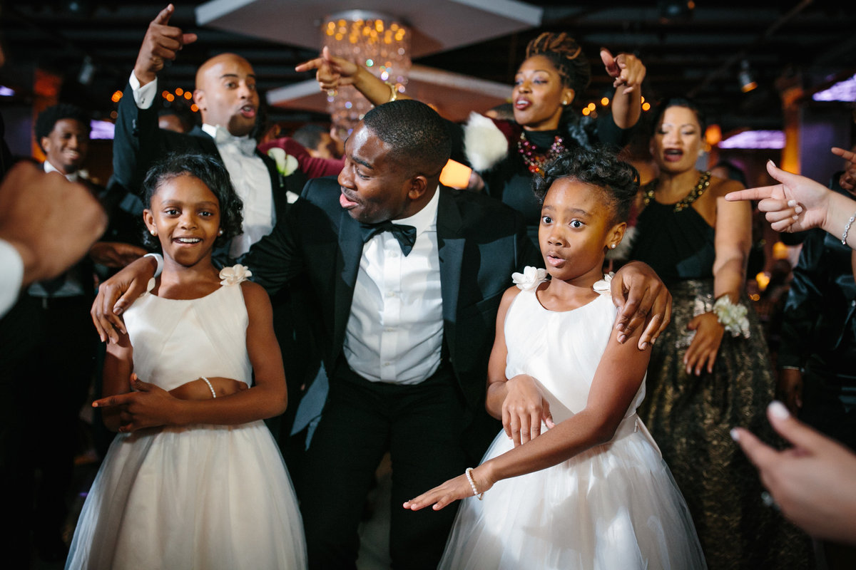 Fun and exciting wedding reception, photographed by Sweetwater.