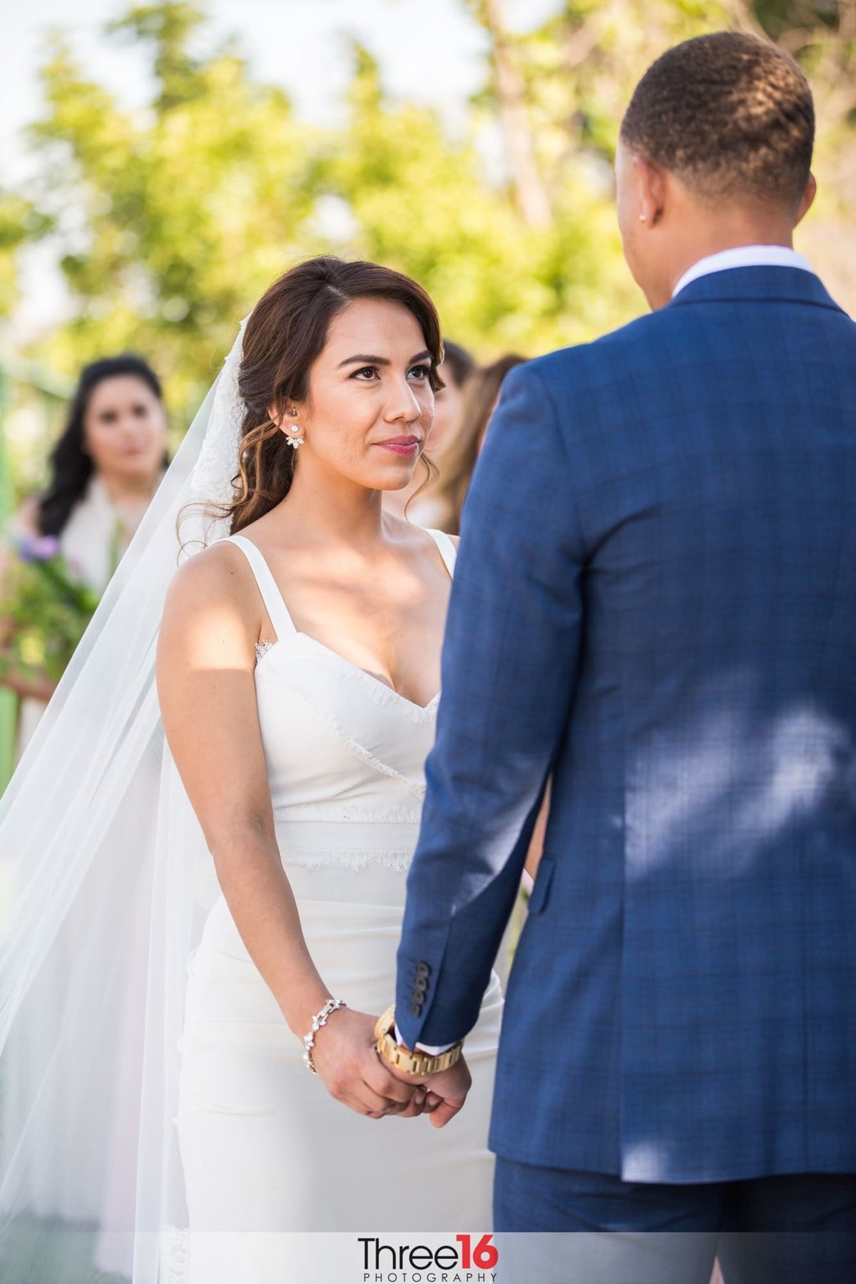 Bride looks at her Groom during the ceremony