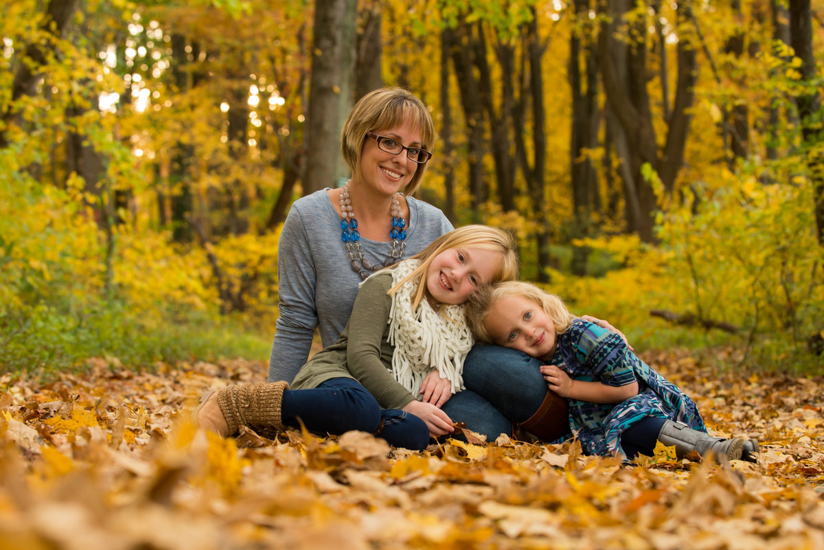 Outside during the fall is perfect for a family photo shoot