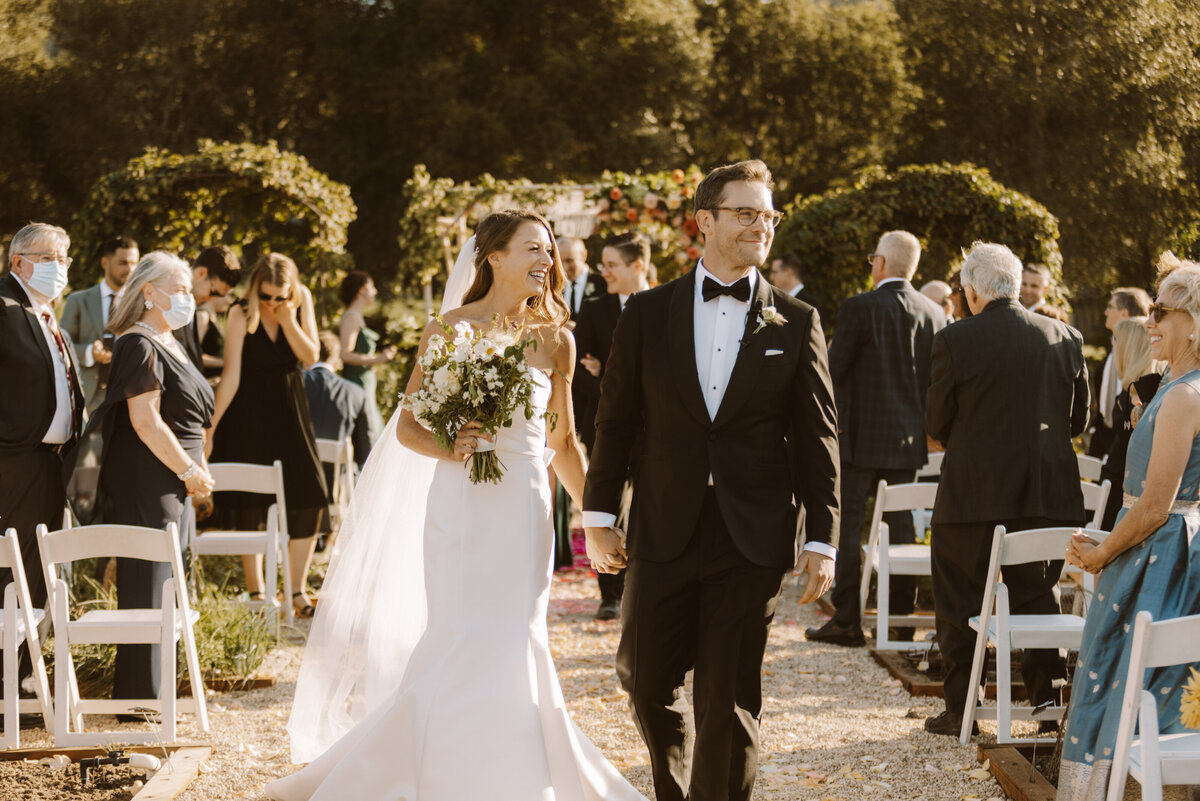 Couple just married at Carmel Valley Ranch