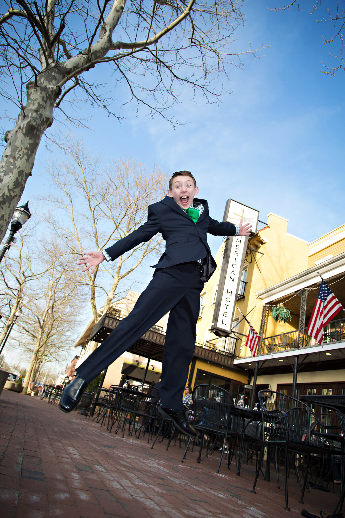 bar-mitzah-outdoors-silly-laughing-american-hotel-nj