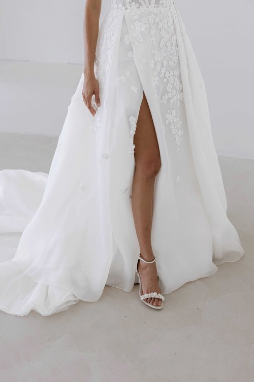 wedding dress with slit