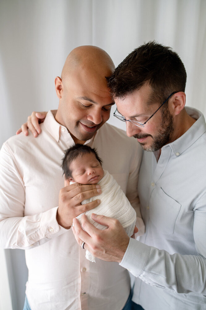 Newborn session of baby boy with parents