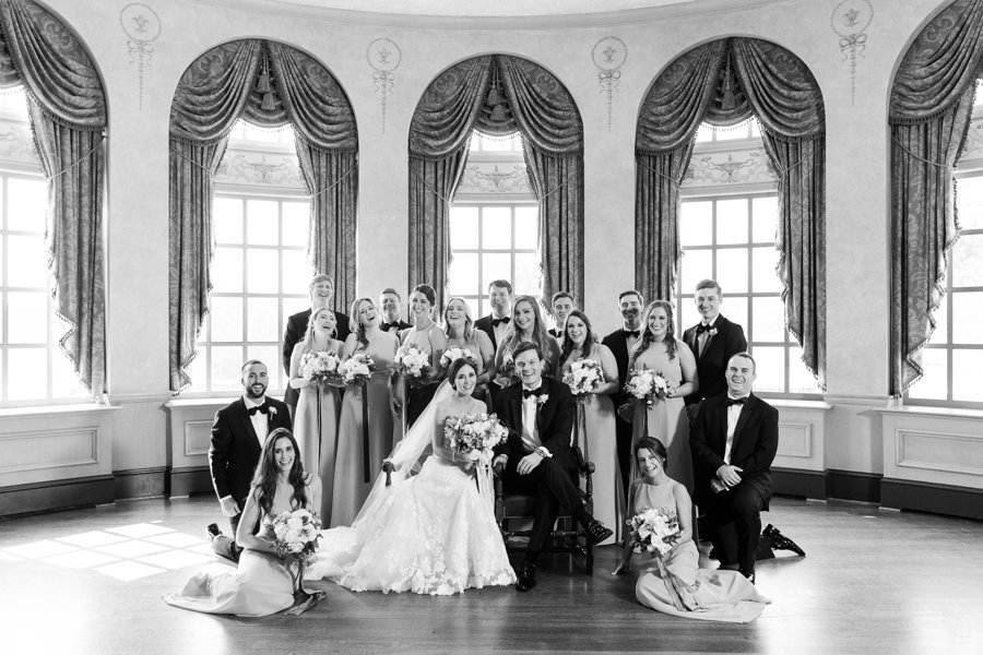 Bridal-Party-Black-White-Congressional-Country-Club.