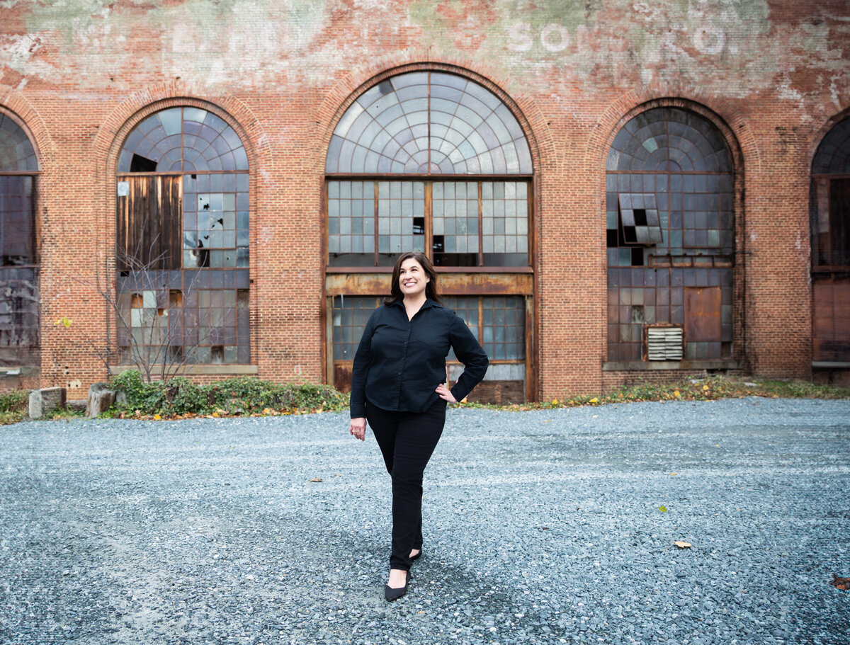 A-business-woman-poses-during-her-branding-photoshoot-in-hampden