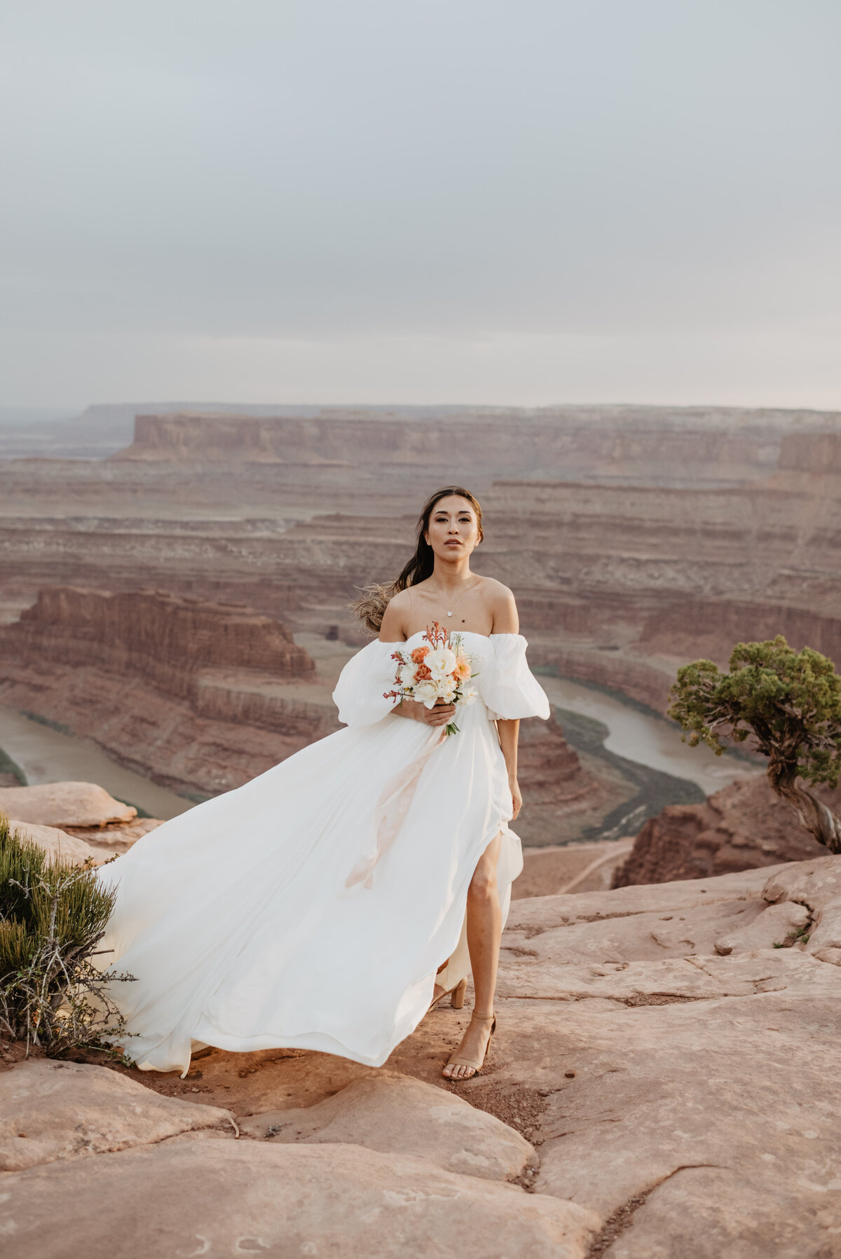 Utah Elopement Photographer captures bride during bridal portraits