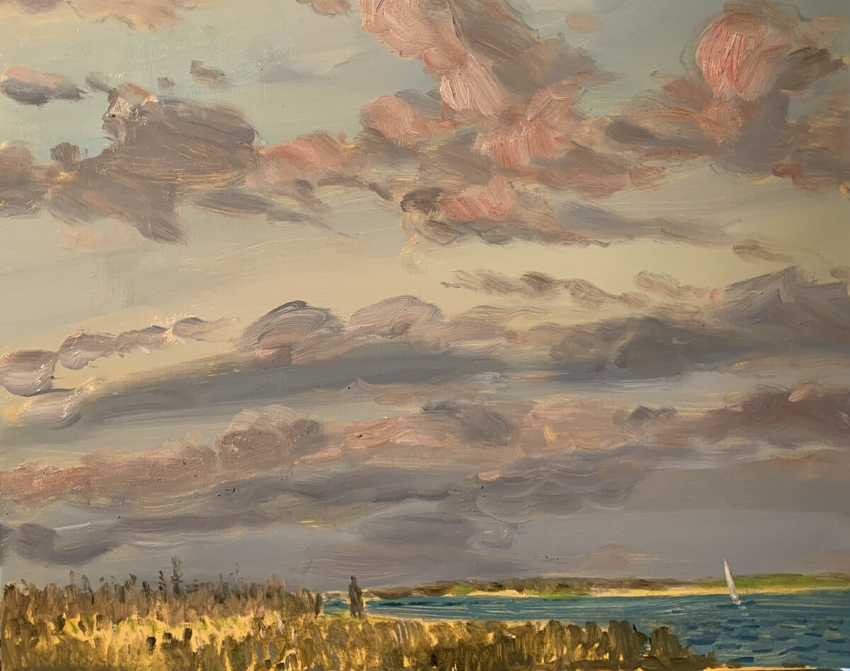 October Evening on Peconic Bay 16x20 oop