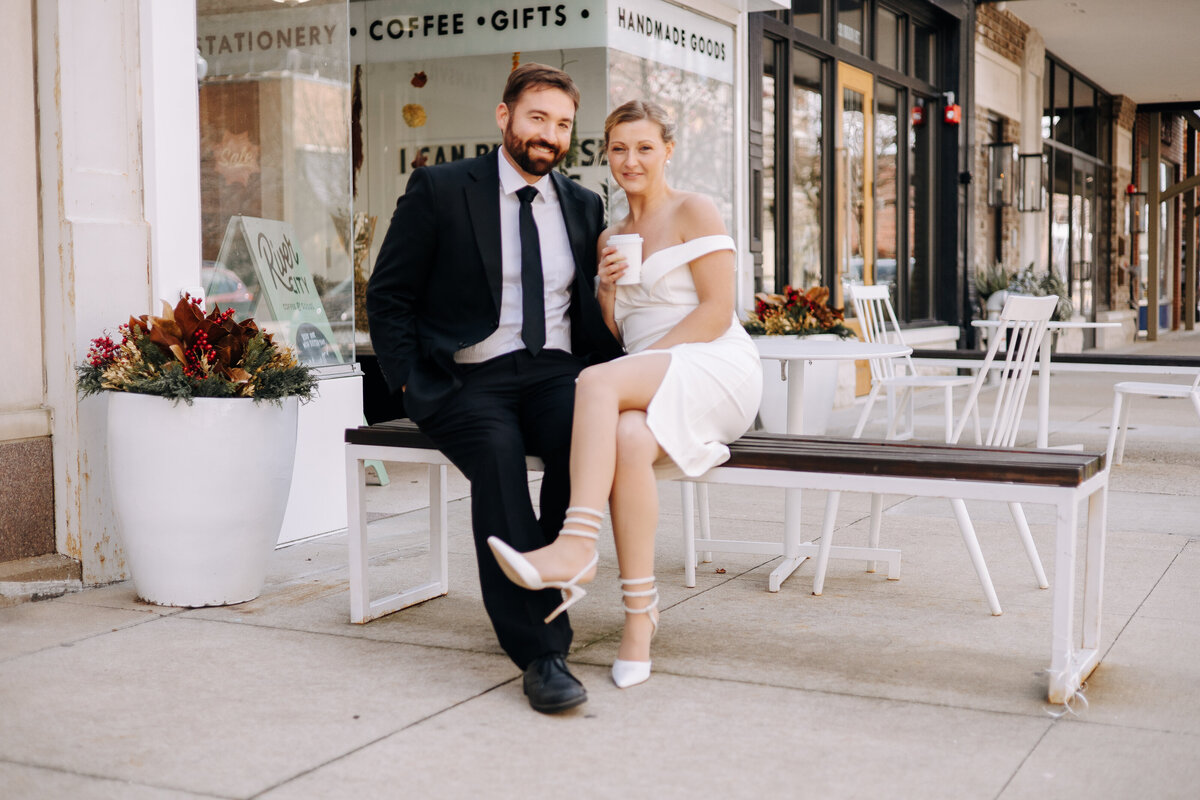 River City Coffee + Goods Evansville Indiana Couples Photographer