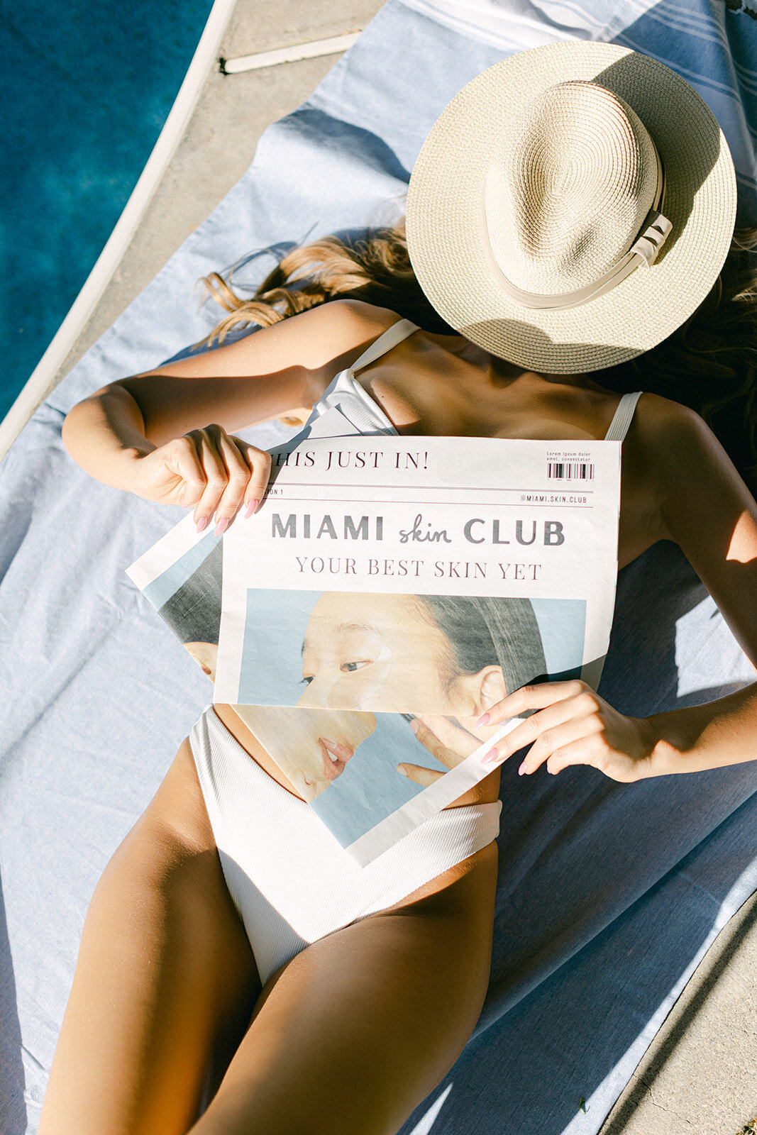 Professional branding session for a luxury skincare company in Miami, FL