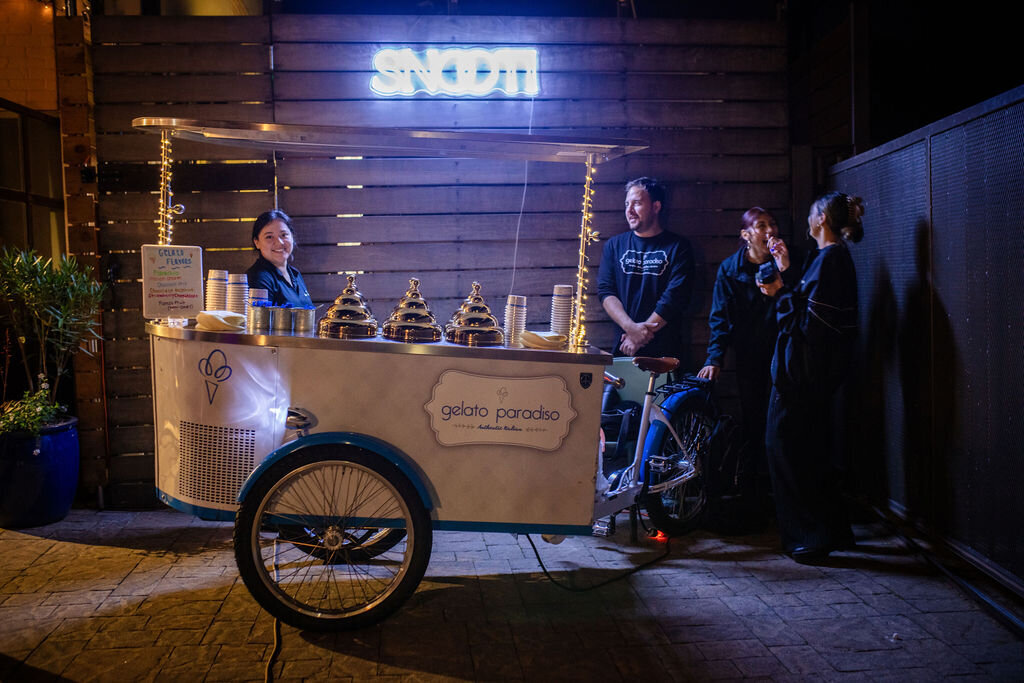 Gelato stand at after dark event in austin texas with Gelato Paradiso